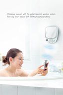 ART+SOUND AR6001WH Bluetooth Wireless Shower Speaker With Fogless Mirror, Built in Radio (FM/AM) N2