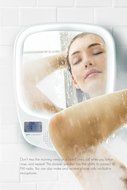 ART+SOUND AR6001WH Bluetooth Wireless Shower Speaker With Fogless Mirror, Built in Radio (FM/AM) N5