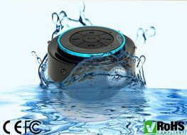 Ampibia Evo Audio Bluetooth Wireless Shockproof Shower Speaker Radio, IP67 Handsfree Portable 5W Speakerphone...