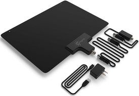 EnergyPal AN51 Amplified Indoor HDTV Antenna 50 Mile Range With Power Supply and 10ft Coax Cable N4