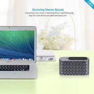 [2016 Aluminum Bluetooth Speaker 4.0 , 4400mAh battery for 24-Hour Playtime, Dual 5 Watt Drivers, Built-in Mic... N8