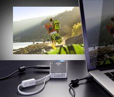 Philips PPX4350 Pocket Projector, 50 Lumens, LED, HDMI, 60 Inches Display, USB, 4,6 Oz N6