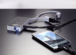 Philips PPX4350 Pocket Projector, 50 Lumens, LED, HDMI, 60 Inches Display, USB, 4,6 Oz N7