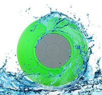 Wireless Waterproof Portable Bluetooth Shower Speaker, Handsfree Portable Speakerphone with Built-in Mic