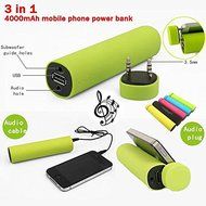 3 in 1 Power Bank 4000mah With Bluetooth Speaker Stereo Subwoofer Outdoor Super Bass Mini Portable Charger Battery