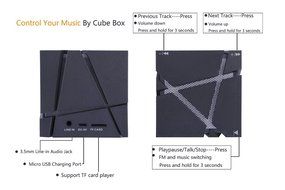 OKCSC(TM) Bluetooth 3.0 Colorful Speaker Magic Cube Square LED Portable Wireless SuperBass Stereo Mini Music Player... N5
