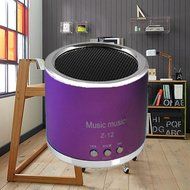 Speaker, Dreaman Wireless Portable Mini Speaker FM Radio USB Micro SD TF Card MP3 Player Purple N2