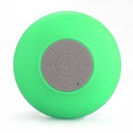 Bluetooth 2.1 Waterproof Shower Speaker, Portable Hand-free Speakerphone with Suction Cup, 6hrs of Playtime, Green N2