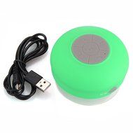 Bluetooth 2.1 Waterproof Shower Speaker, Portable Hand-free Speakerphone with Suction Cup, 6hrs of Playtime, Green N3
