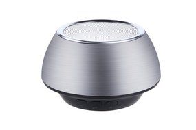 iKANOO BT001 Portable Bluetooth Speaker with Mushroom Shape and Microphone, Metallic