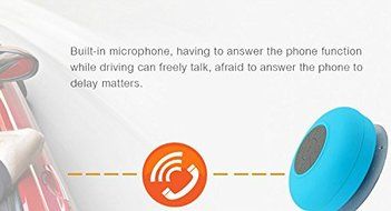 Portable Subwoofer Shower Waterproof Wireless Bluetooth Speaker Car Handsfree Call Music Suction Mic For IOS Android... N3