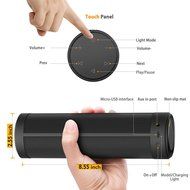 Podofo&reg; Hi-Fi Portable Speaker Wireless Bluetooth 4.0 Speakers with 6 LED Visual Display Mode, Build in Microphone... N3
