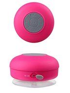 Water Resistant Wireless Bluetooth 3.0 Rose Red Speaker with Built-In Mic, Volume Control, Handsfree Suction Cup... N2