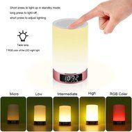 LEDMO LED Bluetooth Speakers with Touch Lamp, Music Player, Hands-free, Alarm Clock and Changing Colored LED Lights N3
