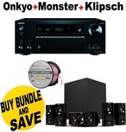 Onkyo TX-NR757 7.2-Channel Network A/V Receiver + Polk Audio 5.1 TL1600 Speaker System + Monster - Platinum XP...