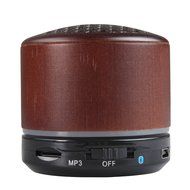 Wooden Vintage Portable Bluetooth Speaker w/ TF Card Slot &amp; 3.5mm AUX Input, Built in MIC for Handsfree Calling... N2