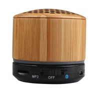 Wooden Vintage Portable Bluetooth Speaker w/ TF Card Slot &amp; 3.5mm AUX Input, Built in MIC for Handsfree Calling... N7