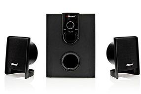 2BOOM Stylish multimedia speakers, AC Powered, 2.1 Channel with Sub Woofer Black N2