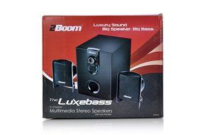 2BOOM Stylish multimedia speakers, AC Powered, 2.1 Channel with Sub Woofer Black N4