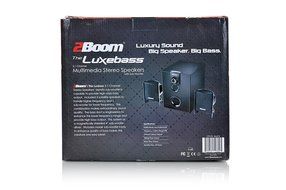 2BOOM Stylish multimedia speakers, AC Powered, 2.1 Channel with Sub Woofer Black N6