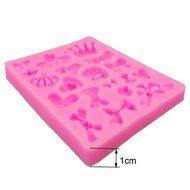 3D Silicone Ribbon Crown Heart Shape Baking Mould Mold for Cake Fondant Candy Chocolate N4