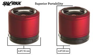 SHARKK&reg; Bluetooth Speakers Mini Ultra Portable Speaker Alloy Steel Rubberized Housing Powerful Sound and Bass... N7