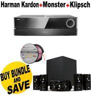 Harman Kardon Audiophile Performance Home Theater Receiver (AVR 1610S) + Klipsch HDT-600 Home Theater System +...