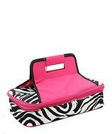 Zebra Animal Print Chevron Casserole Carrier for Holiday Party Entertaining Pink