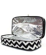 Zebra Animal Print Chevron Casserole Carrier for Holiday Party Entertaining Pink N6