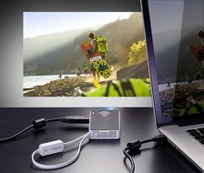 Philips PPX4350W Pocket Projector, 50 Lumens, LED, HDMI, 60 Inches Display, Bluetooth, Wireless, USB, 4,6 Oz N5