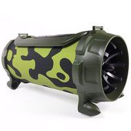 EMB Professional EURO22 Rechargeable Portable Bluetooth Boombox Speaker System w/ AUX/USB/MP3 Player - Green Camouflage N9