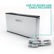 Minty Wireless 2-in-1 Bluetooth Speaker with microphone and 7000 mAh External Battery Pack Power Bank N2
