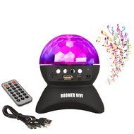 BOOMER VIVI Disco DJ Bluetooth Speakers Rotating LED Strobe Bulb 6 Changing Multi-Color Crystal Stage Light, Bluetooth...