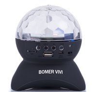 BOOMER VIVI Disco DJ Bluetooth Speakers Rotating LED Strobe Bulb 6 Changing Multi-Color Crystal Stage Light, Bluetooth... N2