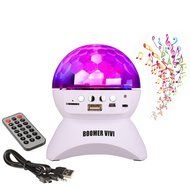 BOOMER VIVI Disco DJ Bluetooth Speakers Rotating LED Strobe Bulb 6 Changing Multi-Color Crystal Stage Light, Bluetooth... N8