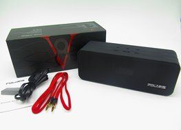Polaris V8 - 9W(4.5W X 2) Portable Bluetooth Speaker with FM-radio, Micro SD MP3 Player, NFC, LED Display and... N6