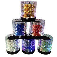 Portable Crystal Transparent Stereo Card Speaker For iPhone Smartphone Color Purple N2