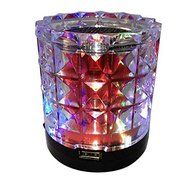 Portable Crystal Transparent Stereo Card Speaker For iPhone Smartphone Color Purple N3