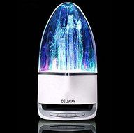 DELIWAY LED Music Fountain Dancing Bluetooth Speaker Colorful Light And Water Show Mini Subwoofer Speaker (White...