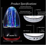 DELIWAY LED Music Fountain Dancing Bluetooth Speaker Colorful Light And Water Show Mini Subwoofer Speaker (White... N2