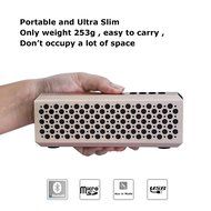 Bluetooth Speaker, Earto Wireless Ultra Slim Metallic Portable Speaker with HD Sound (Gold) N2