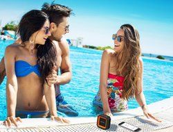 Skiva SoundCube Waterproof Bluetooth Speaker with 12 Hours Playtime (Portable / Wireless / Microphone / 2200mAH... N7
