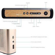 PINSHOW Ultra-portable Bluetooth 4.0 Speaker with Microphone and Aux Function, Hifi Speaker with 10W Enhanced... N5