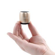 Small Bluetooth Speaker Portable by Ancord Small Body Loud Voice Shutter Button Selfie Features Gold