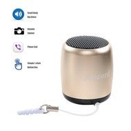 Small Bluetooth Speaker Portable by Ancord Small Body Loud Voice Shutter Button Selfie Features Gold N2