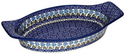 New Polish Pottery PREMIUM BAKER Boleslawiec CA Pattern 1390 Stoneware