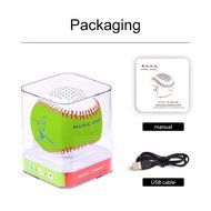 Flesser&reg; Leather Cover Baseball Shaped Hand-Stitching Wireless Bluetooth Baseball Rechargeable Speakers Hand-free... N6
