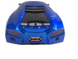 Bluetooth Wireless Portable Blue Lamborghini Shape Car Mini Music Speaker Support Tf Card, Usb, Fm Radio Function... N4