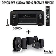 Denon AVR-X3100W Bundle 7.2 Channel Full 4K Ultra HD A/V Receiver with Bluetooth and Wi-Fi + Paradigm Cinema 100...