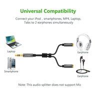 Ugreen 3.5mm Audio Stereo Y Splitter Cable 3.5mm Male to 2 Port 3.5mm Female for Earphone and Headset Splitter... N2